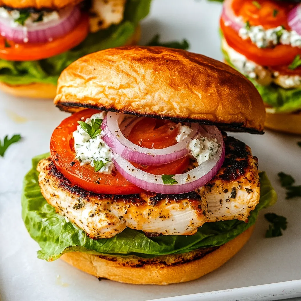 Greek Chicken Burgers Ground