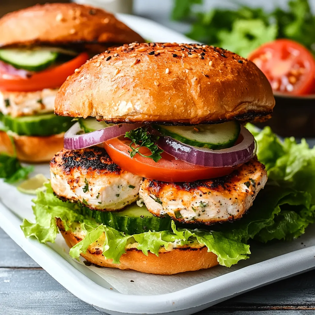 Easy Greek Chicken Burgers