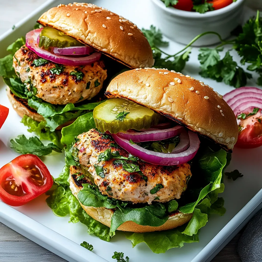 Greek Chicken Burgers Easy