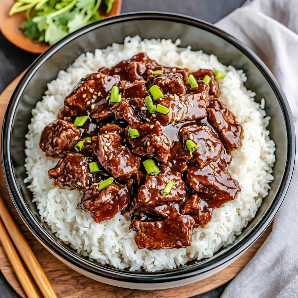 Mongolian Beef With Rice