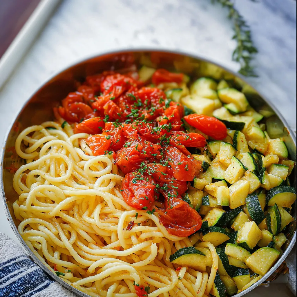 Pasta With Tomato and Zucchini