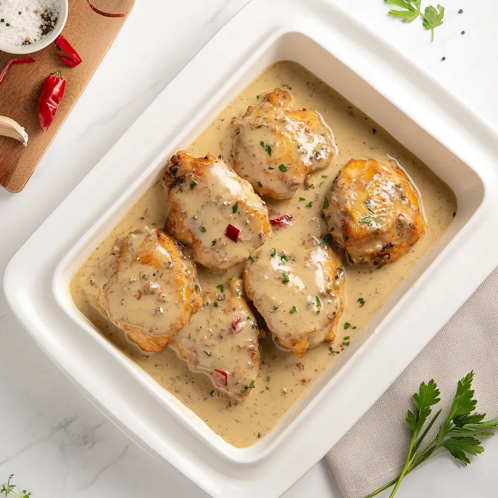 Savory Garlic Chicken in a Creamy Sauce