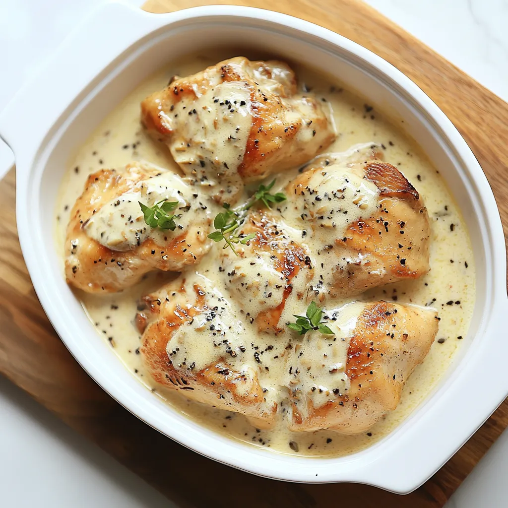 Savory Garlic Chicken in a Creamy Sauce