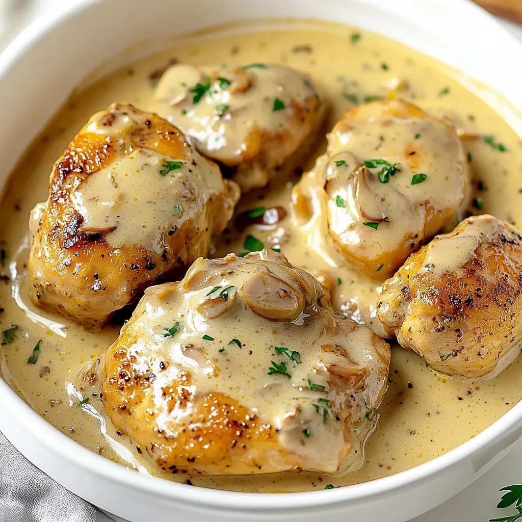 Savory Garlic Chicken in a Creamy Sauce