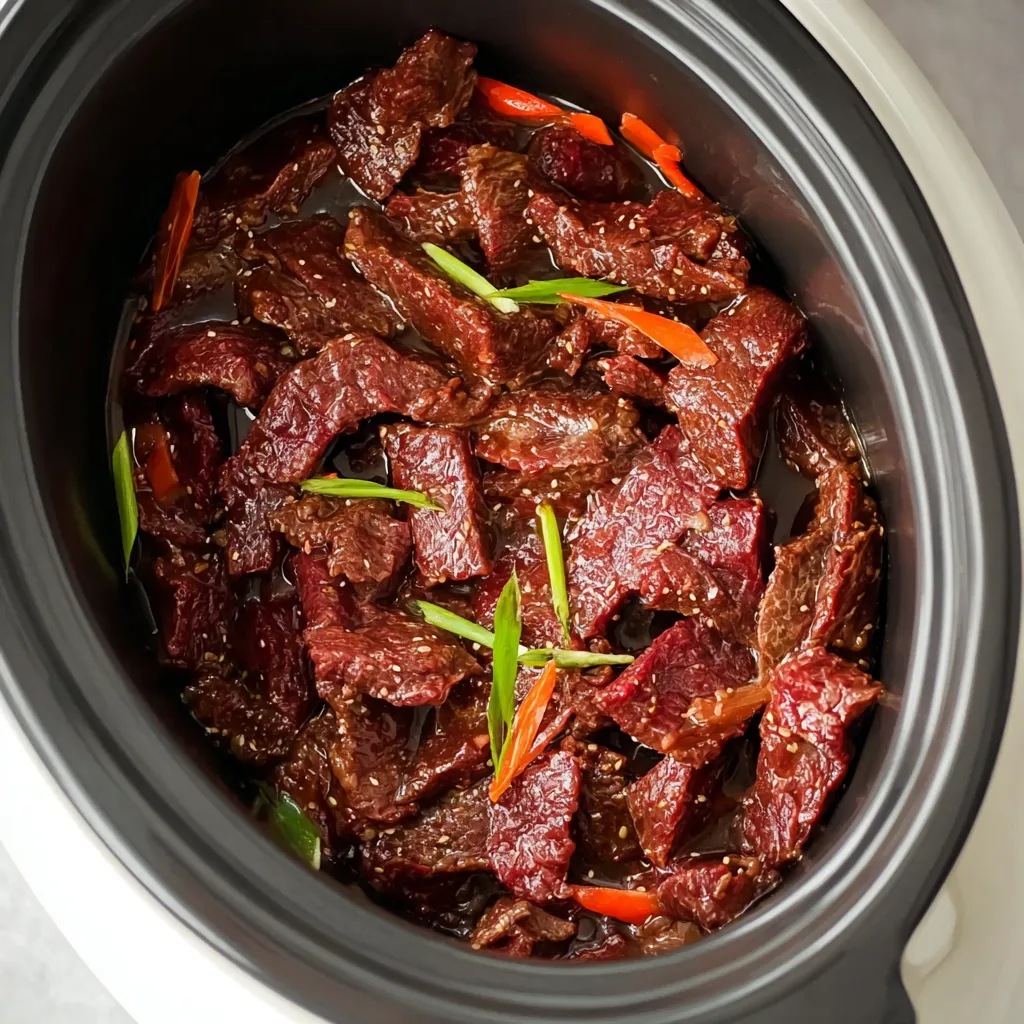 Slow Cooker Mongolian Beef Chow Mein
