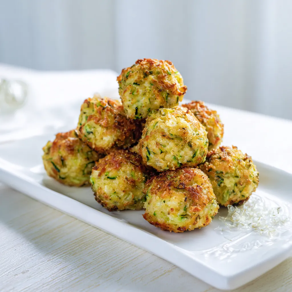 Crispy Garlic Zucchini Balls Easy