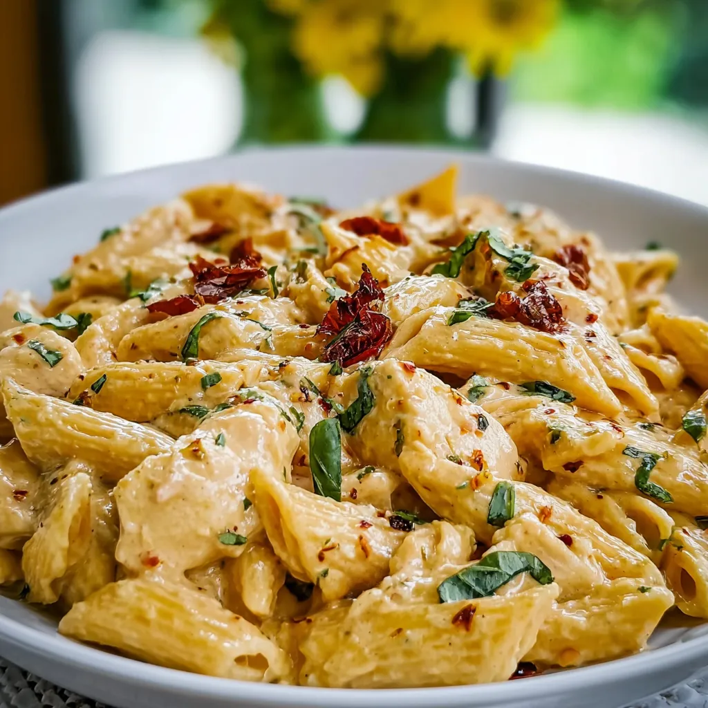 Marry Me Chicken Pasta Bake