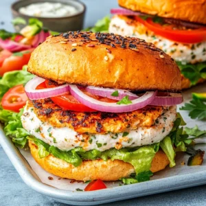 Easy Greek Chicken Burgers Recipe