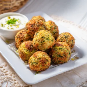 Keto Crispy Garlic Zucchini Balls