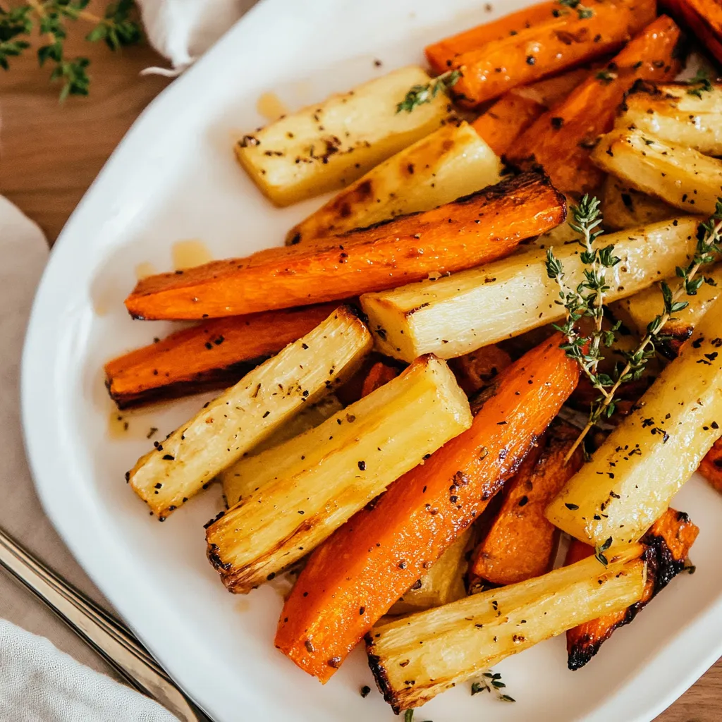 Roasted Carrots and Parsnips With Honey