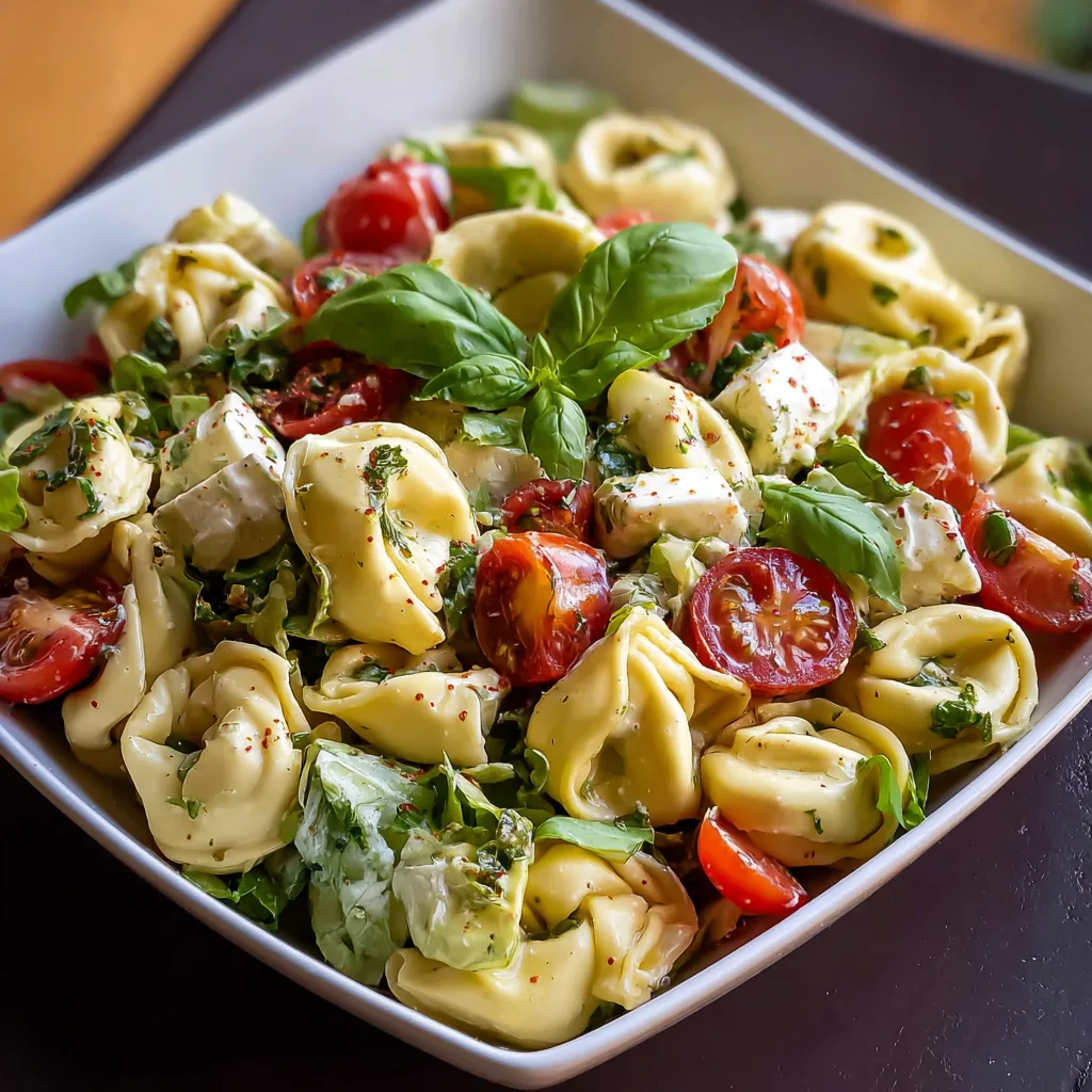 Easy & Quick Tortellini Caesar Pasta Salad