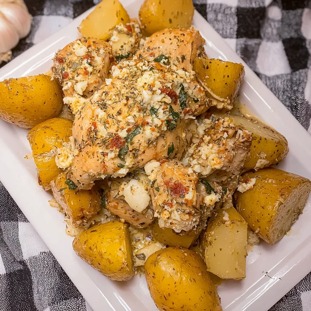 Garlic Parmesan Crockpot Chicken and Potatoes Recipes