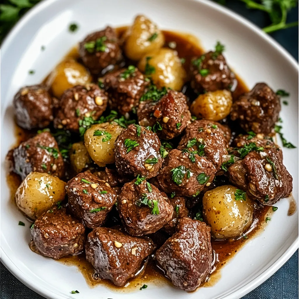 Easy to Make Slow Cooker Garlic Butter Beef Bites