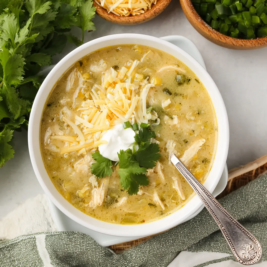 Green Chile Chicken Enchilada Soup Instant Pot