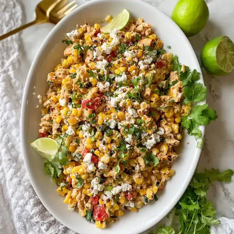 High Protein Mexican Street Corn Chicken Salad