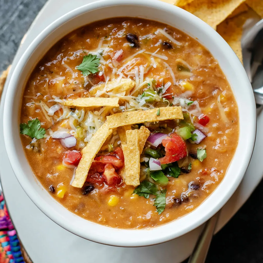 Quick and Hearty Lentil Tortilla Soup