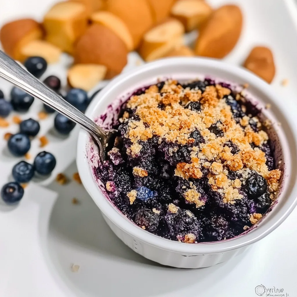 Quick and Simple Air Fryer Blueberry Crumble