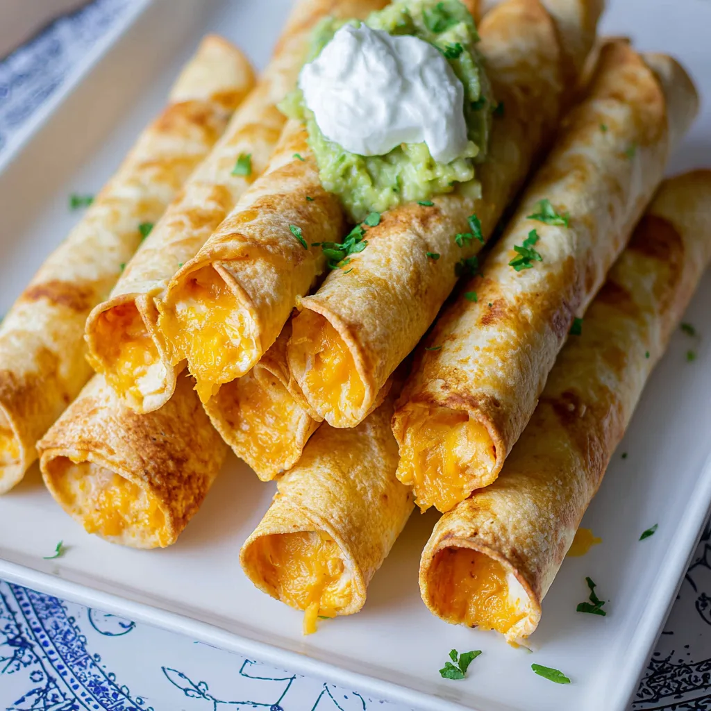 Sweet Cheesy Potato Taquitos Baked