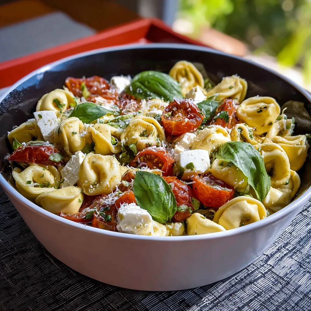 Easy to Make Tortellini Caesar Pasta Salad