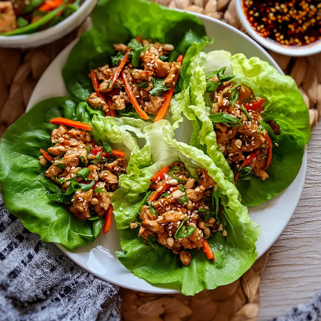 Asian Chicken Lettuce Wraps Gluten Free