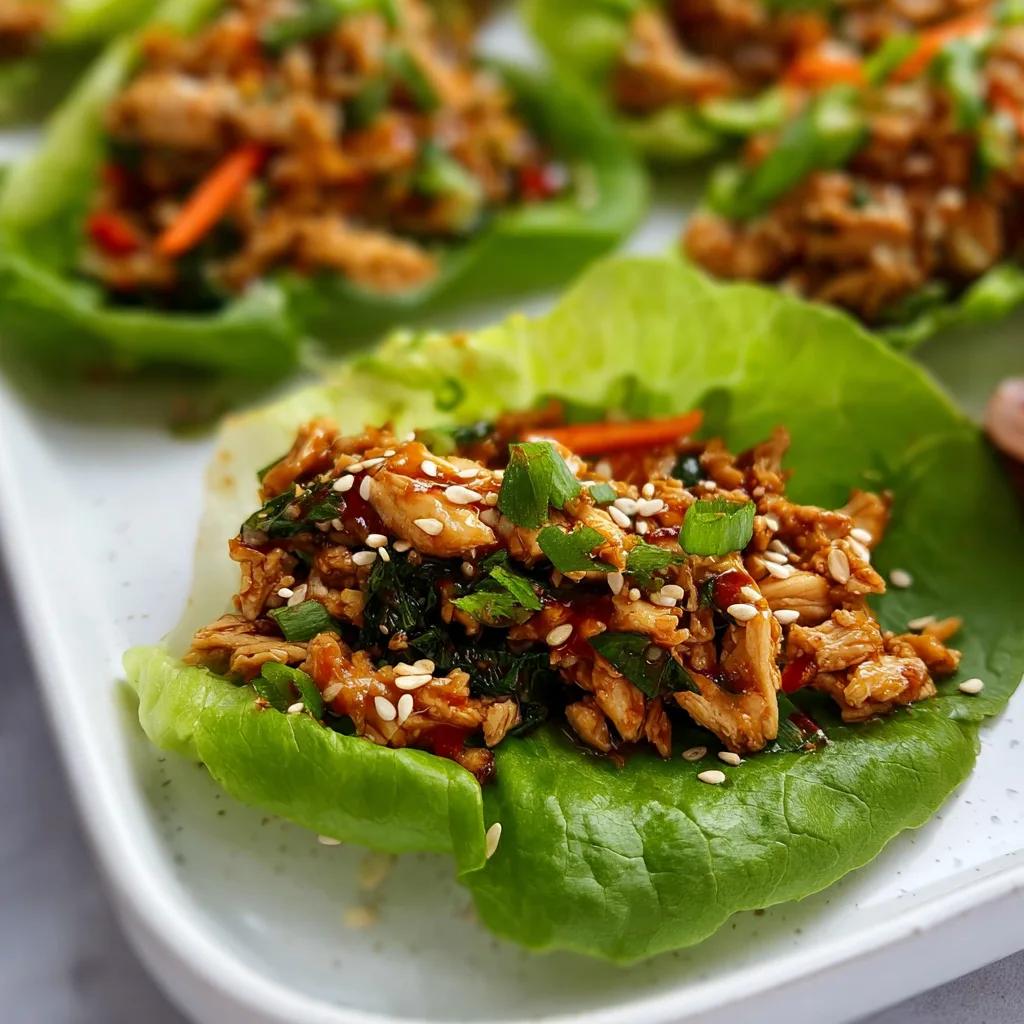 Asian Chicken Lettuce Wraps Healthy